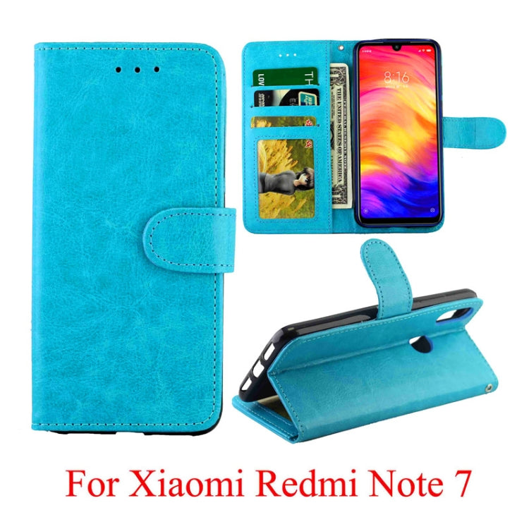 For Xiaomi Redmi Note7 Crazy Horse Texture Horizontal Flip Leather Case with Holder & Card Slots & Wallet & Photo Frame