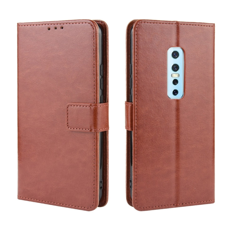 For Vivo V17 Pro Retro Crazy Horse Texture Horizontal Flip Leather Case , with Holder & Card Slots & Photo Frame