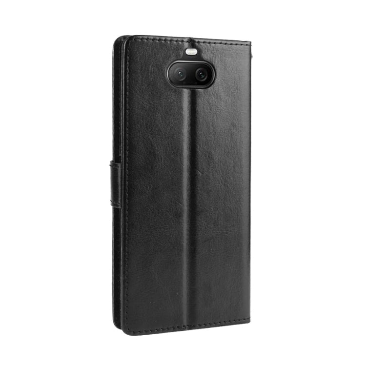 For Sony Xperia 8 Retro Crazy Horse Texture Horizontal Flip Leather Case , with Holder & Card Slots & Photo Frame
