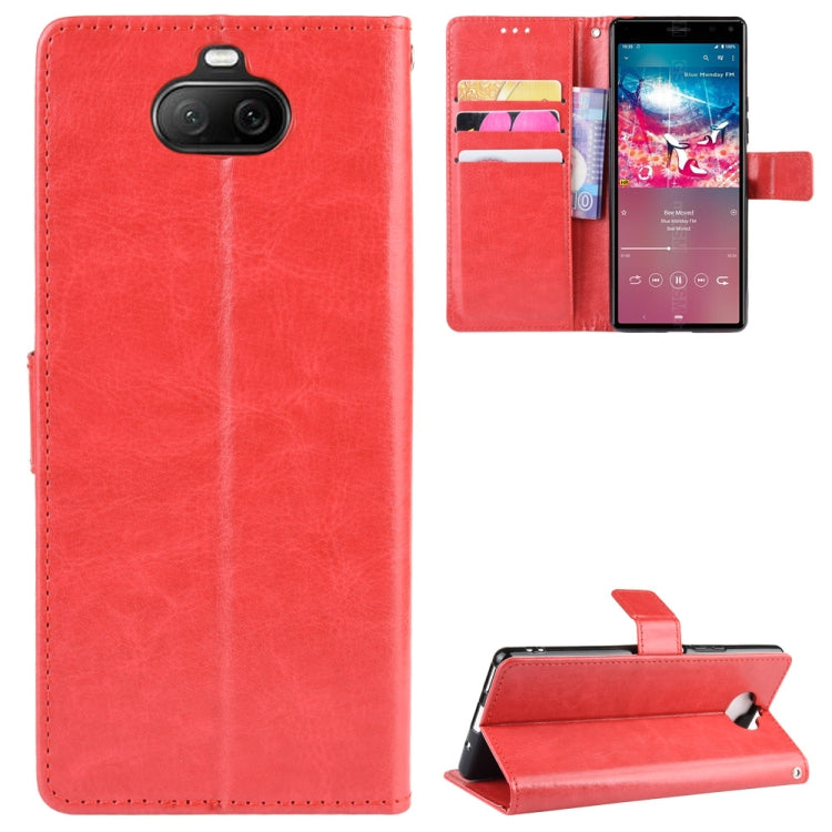 For Sony Xperia 8 Retro Crazy Horse Texture Horizontal Flip Leather Case , with Holder & Card Slots & Photo Frame