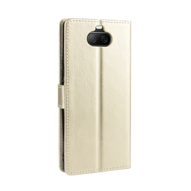 For Sony Xperia 8 Retro Crazy Horse Texture Horizontal Flip Leather Case , with Holder & Card Slots & Photo Frame