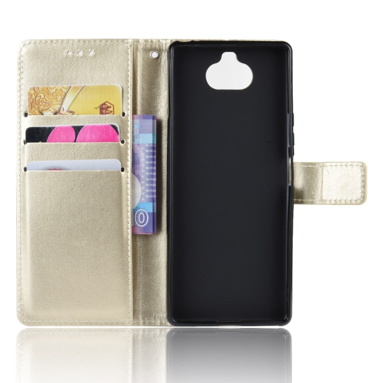 For Sony Xperia 8 Retro Crazy Horse Texture Horizontal Flip Leather Case , with Holder & Card Slots & Photo Frame