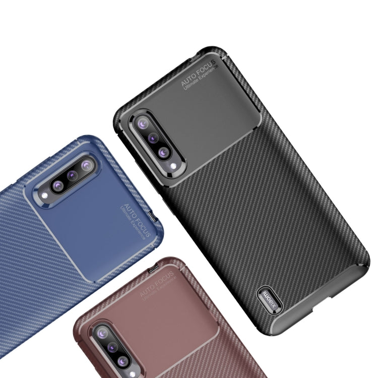 For Xiaomi 9 Lite Carbon Fiber Texture Shockproof TPU Case(Blue)