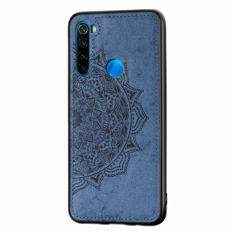 For Xiaomi Redmi Note 8, ProEmbossed Mandala Pattern PC + TPU + Fabric Phone Case with Lanyard & Magnetic