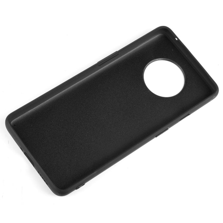 For OnePlus 7T Shockproof Sheep Skin PC + PU + TPU Case(Light black)