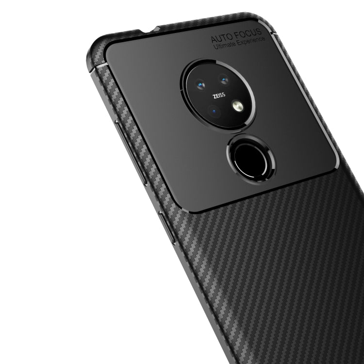 For Nokia 7.2 Carbon Fiber Texture Shockproof TPU Case(Blue)