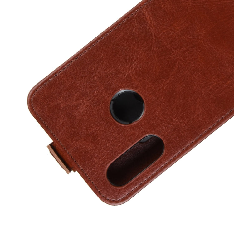 For MOTO E6 Plus Crazy Horse Vertical Flip Leather Protective Case