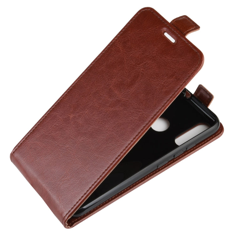 For MOTO E6 Plus Crazy Horse Vertical Flip Leather Protective Case