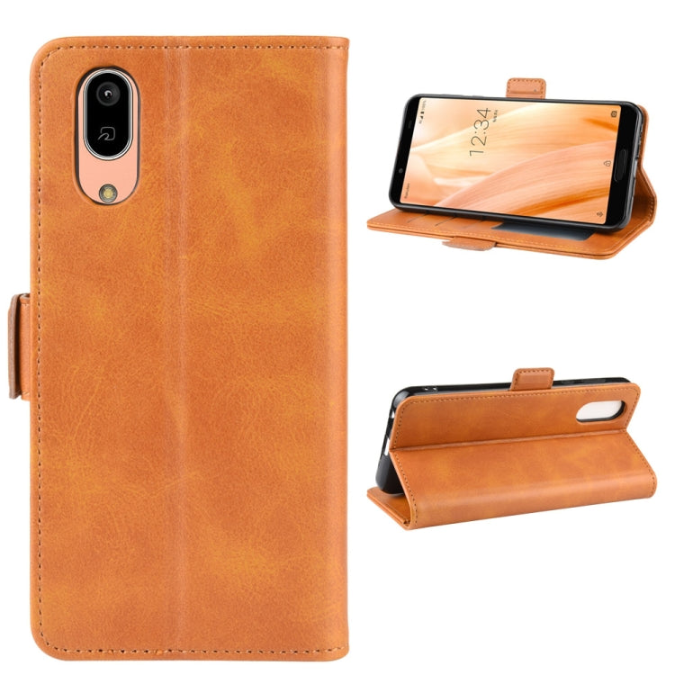 For Sharp Aquos Sense3 Lite Dual-side Magnetic Buckle Horizontal Flip Leather Case with Holder & Card Slots & Wallet & Photo Frame