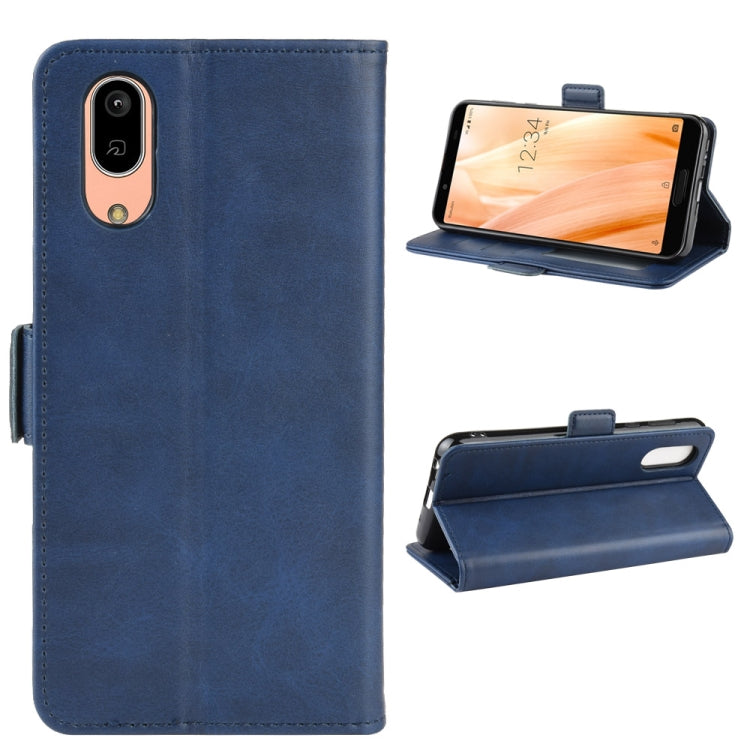 For Sharp Aquos Sense3 Lite Dual-side Magnetic Buckle Horizontal Flip Leather Case with Holder & Card Slots & Wallet & Photo Frame