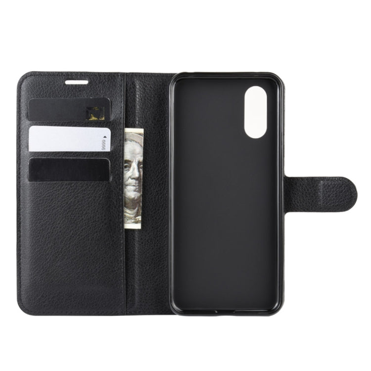 For Sharp Aquos Sense 3 Lite Litchi Texture Horizontal Flip Leather Case with Wallet & Holder & Card Slots