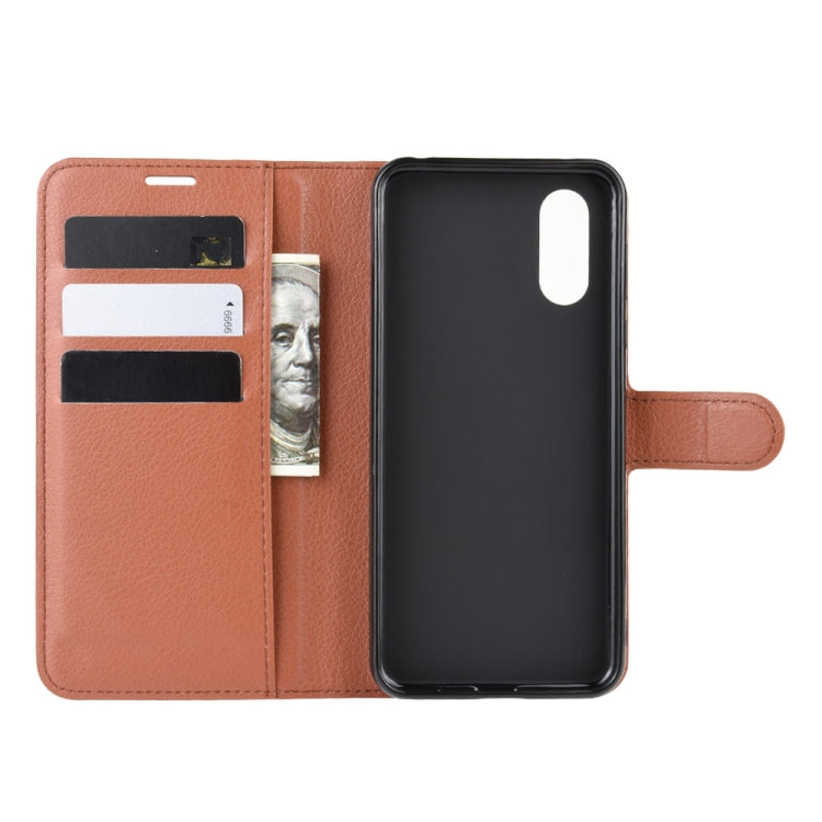 For Sharp Aquos Sense 3 Lite Litchi Texture Horizontal Flip Leather Case with Wallet & Holder & Card Slots