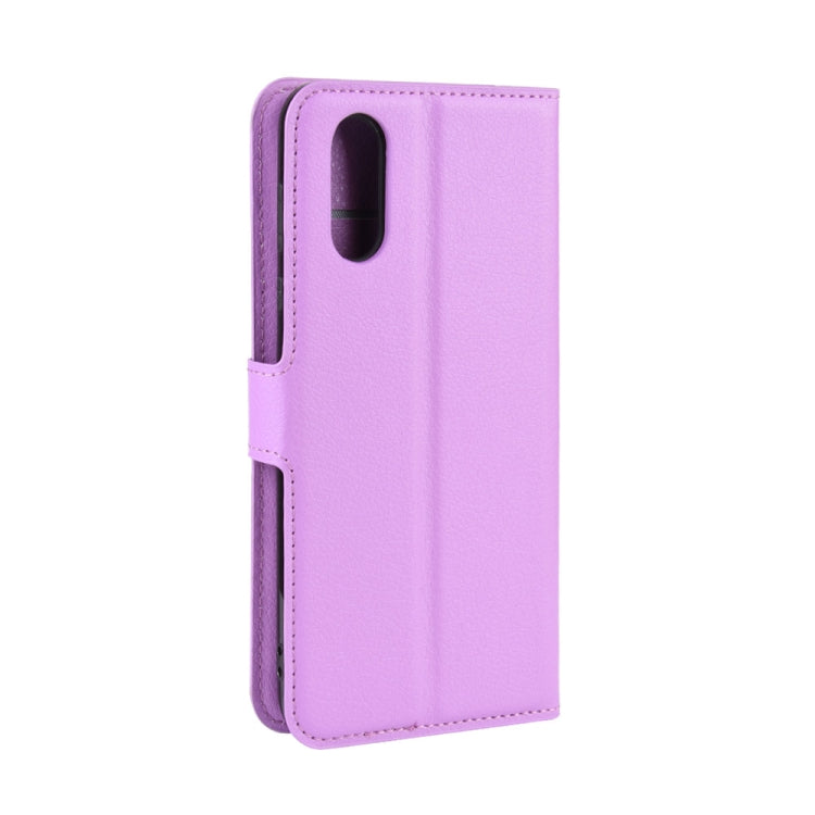For Sharp Aquos Sense 3 Plus Litchi Texture Horizontal Flip Leather Case with Wallet & Holder & Card Slots
