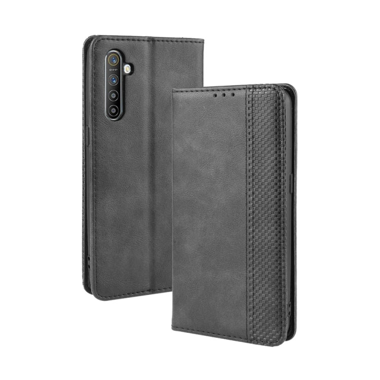 For Oppo Realme XT / Realme X2 / K5   Magnetic Buckle Retro Crazy Horse Texture Horizontal Flip Leather Case with Holder & Card Slots & Photo Frame