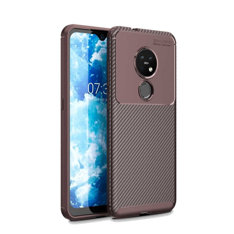 For Nokia 6.2 Carbon Fiber Texture Shockproof TPU Case for
