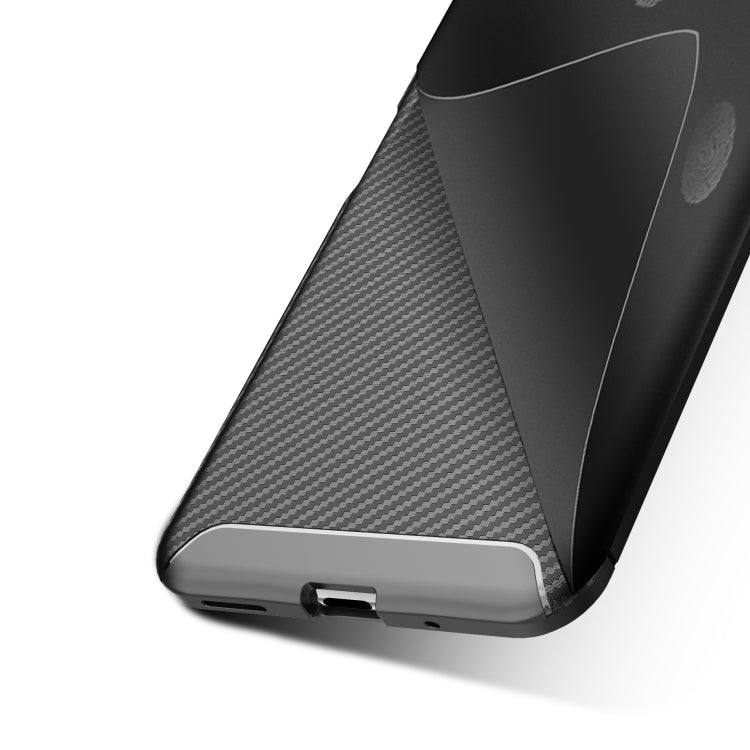 For Huawei Nova 5T Carbon Fiber Texture Shockproof TPU Case for(Blue)