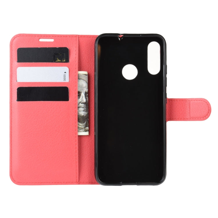 For MOTO E6 Plus Litchi Texture Horizontal Flip Leather Case with Wallet & Holder & Card Slots