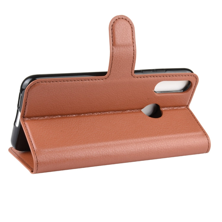 For MOTO E6 Plus Litchi Texture Horizontal Flip Leather Case with Wallet & Holder & Card Slots