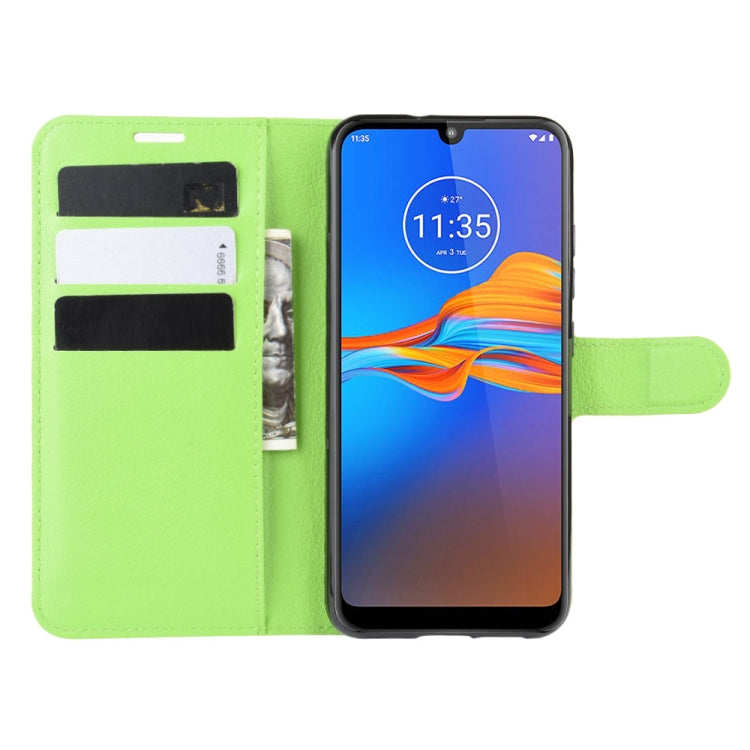 For MOTO E6 Plus Litchi Texture Horizontal Flip Leather Case with Wallet & Holder & Card Slots