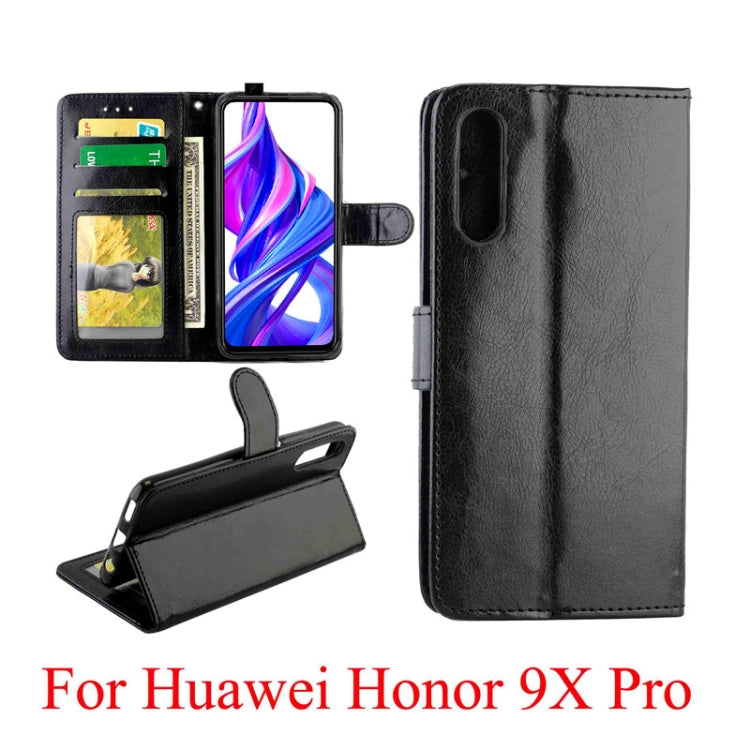 For Huawei Honor 9X Pro Crazy Horse Texture Horizontal Flip Leather Case with Holder & Card Slots & Wallet & Photo Frame