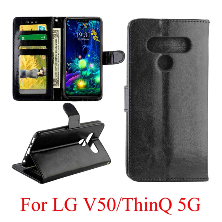 For LG V50/ThinQ 5G Crazy Horse Texture Horizontal Flip Leather Case with Holder & Card Slots & Wallet & Photo Frame