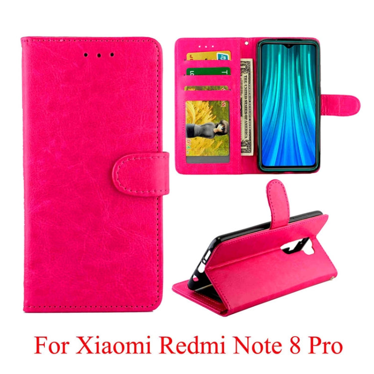 For Xiaomi Redmi Note 8 Pro Crazy Horse Texture Horizontal Flip Leather Case with Holder & Card Slots & Wallet & Photo Frame