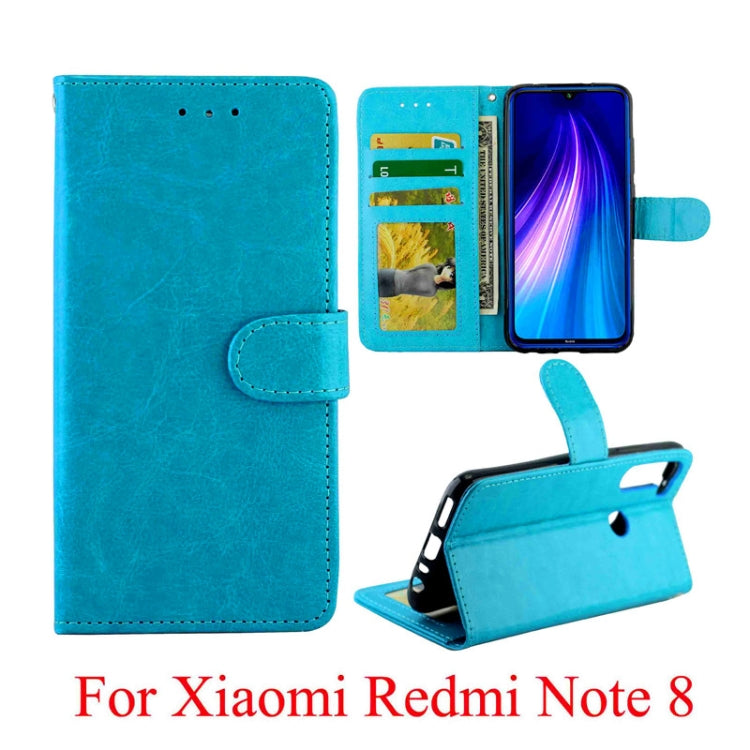 For Xiaomi Redmi Note 8 Crazy Horse Texture Horizontal Flip Leather Case with Holder & Card Slots & Wallet & Photo Frame