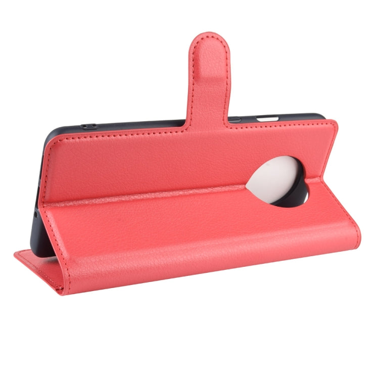 For Oneplus 7T Litchi Texture Horizontal Flip Leather Case with Wallet & Holder & Card Slots