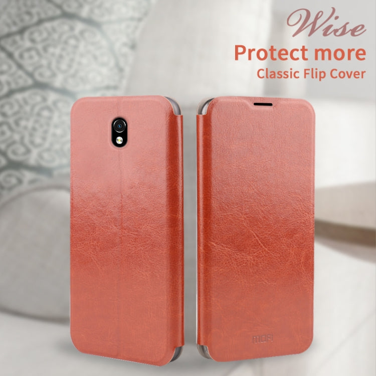 For Xiaomi RedMi 8A MOFI Rui Series Classical Leather Flip Leather Case With Bracket Embedded Steel Plate All-inclusive