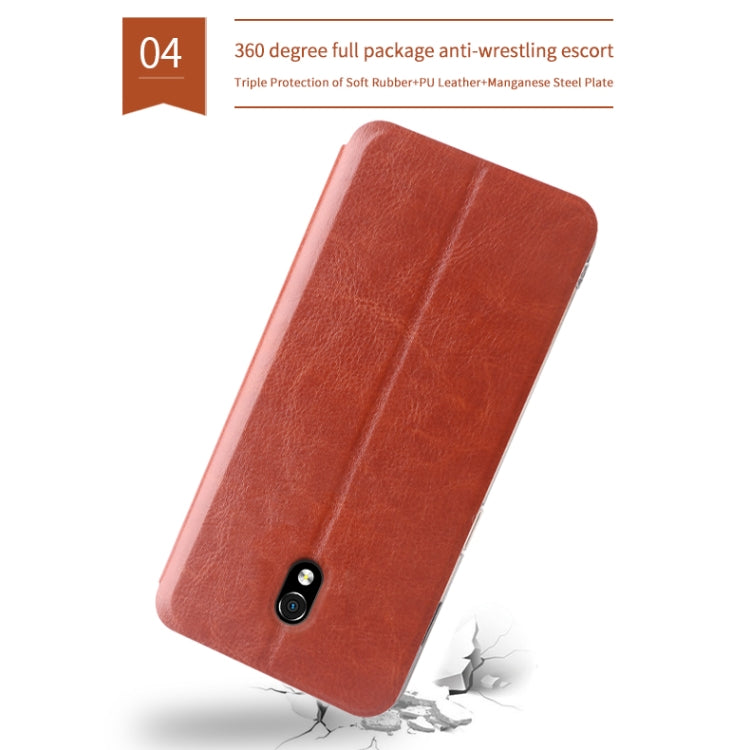 For Xiaomi RedMi 8A MOFI Rui Series Classical Leather Flip Leather Case With Bracket Embedded Steel Plate All-inclusive