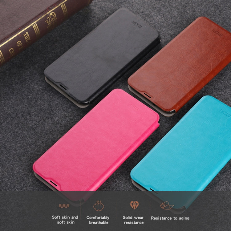 For Xiaomi RedMi 8A MOFI Rui Series Classical Leather Flip Leather Case With Bracket Embedded Steel Plate All-inclusive
