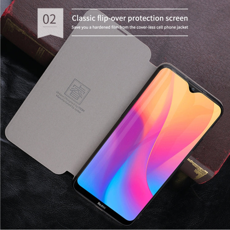 For Xiaomi RedMi 8A MOFI Rui Series Classical Leather Flip Leather Case With Bracket Embedded Steel Plate All-inclusive