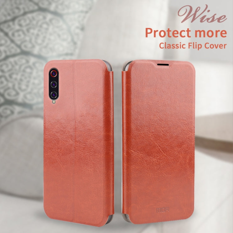 For Xiaomi Mi 9 Pro MOFI Rui Series Classical Leather Flip Leather Case With Bracket Embedded Steel Plate All-inclusive
