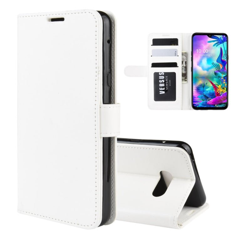 For LG G8X ThinQ R64 Texture Single Fold Horizontal Flip Leather Case with Holder & Card Slots & Wallet