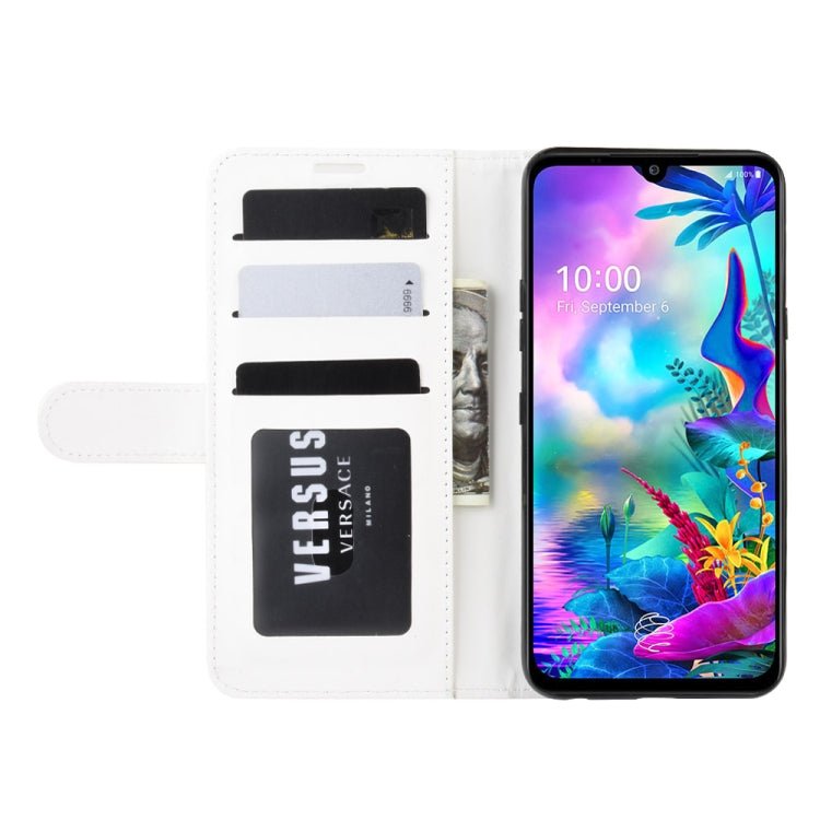 For LG G8X ThinQ R64 Texture Single Fold Horizontal Flip Leather Case with Holder & Card Slots & Wallet