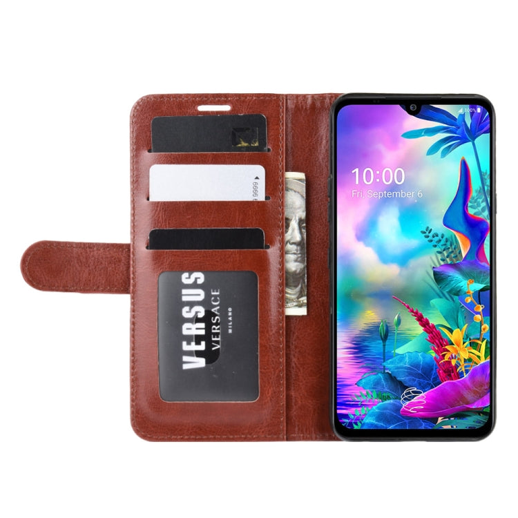 For LG G8X ThinQ R64 Texture Single Fold Horizontal Flip Leather Case with Holder & Card Slots & Wallet
