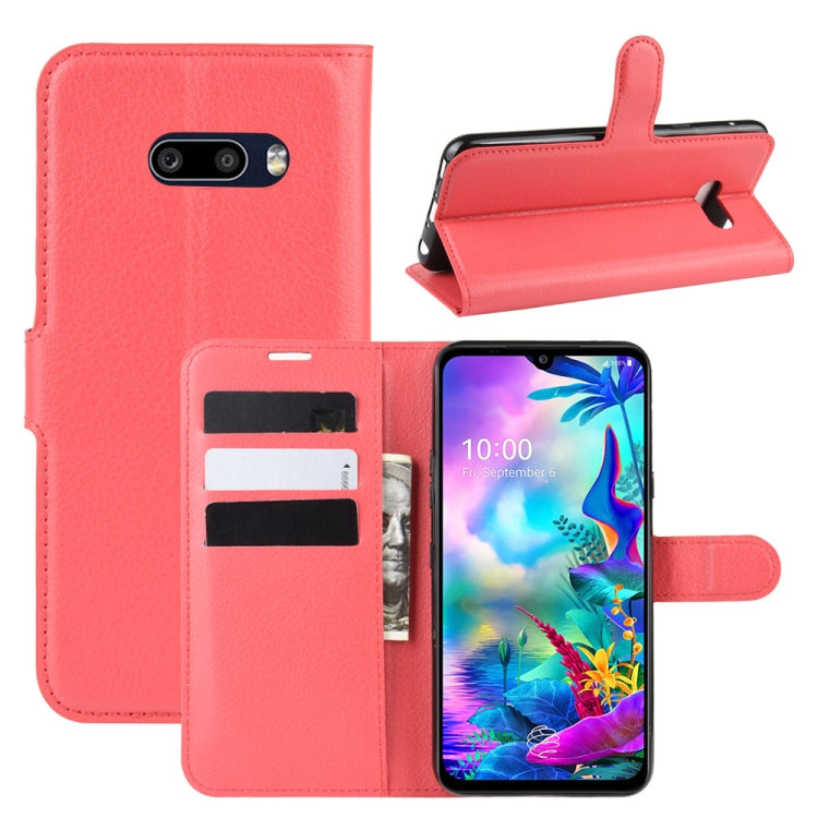 For LG G8X ThinQ Litchi Texture Horizontal Flip Leather Case with Wallet & Holder & Card Slots