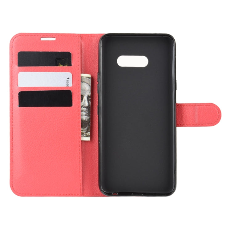 For LG G8X ThinQ Litchi Texture Horizontal Flip Leather Case with Wallet & Holder & Card Slots