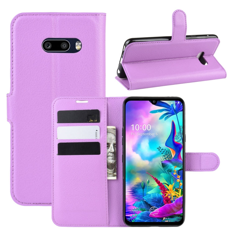 For LG G8X ThinQ Litchi Texture Horizontal Flip Leather Case with Wallet & Holder & Card Slots