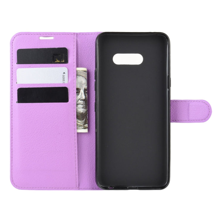 For LG G8X ThinQ Litchi Texture Horizontal Flip Leather Case with Wallet & Holder & Card Slots