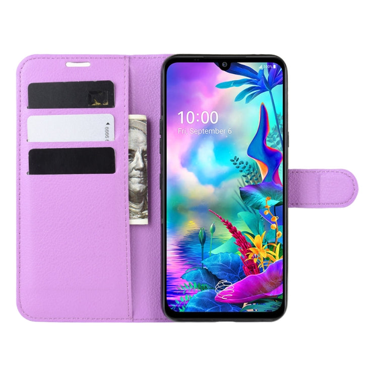 For LG G8X ThinQ Litchi Texture Horizontal Flip Leather Case with Wallet & Holder & Card Slots
