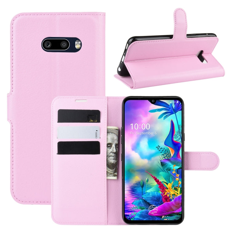 For LG G8X ThinQ Litchi Texture Horizontal Flip Leather Case with Wallet & Holder & Card Slots