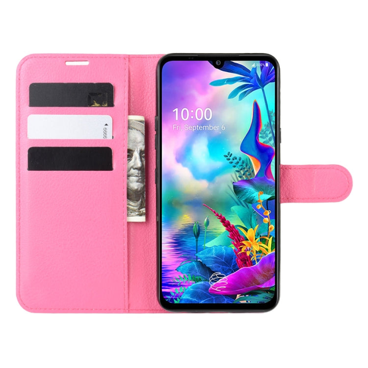 For LG G8X ThinQ Litchi Texture Horizontal Flip Leather Case with Wallet & Holder & Card Slots