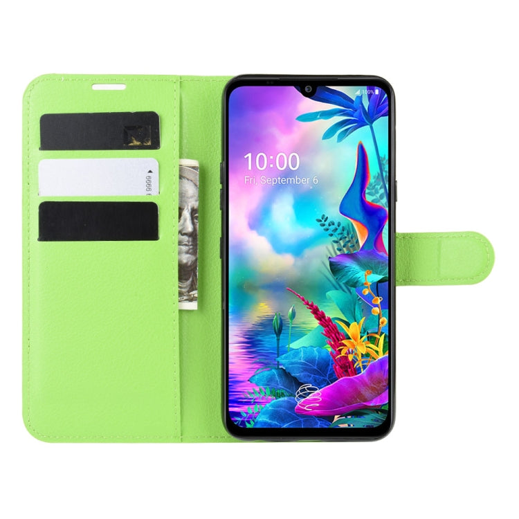 For LG G8X ThinQ Litchi Texture Horizontal Flip Leather Case with Wallet & Holder & Card Slots