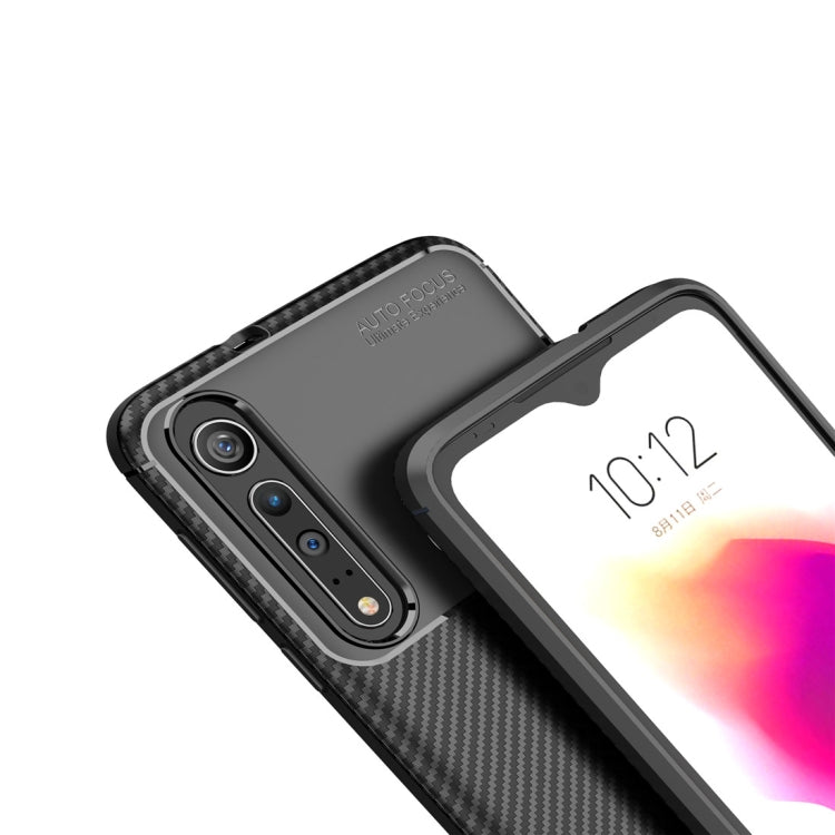 For Moto G8 Play Beetle Series Carbon Fiber Texture Shockproof TPU Case