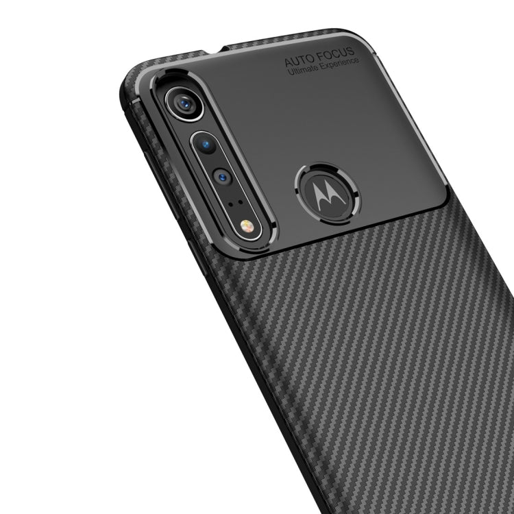 For Moto G8 Play Beetle Series Carbon Fiber Texture Shockproof TPU Case