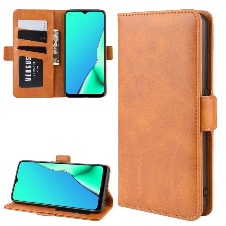 For OPPO A9 (2020) Dual-side Magnetic Buckle Horizontal Flip Leather Case with Holder & Card Slots & Wallet & Photo Frame