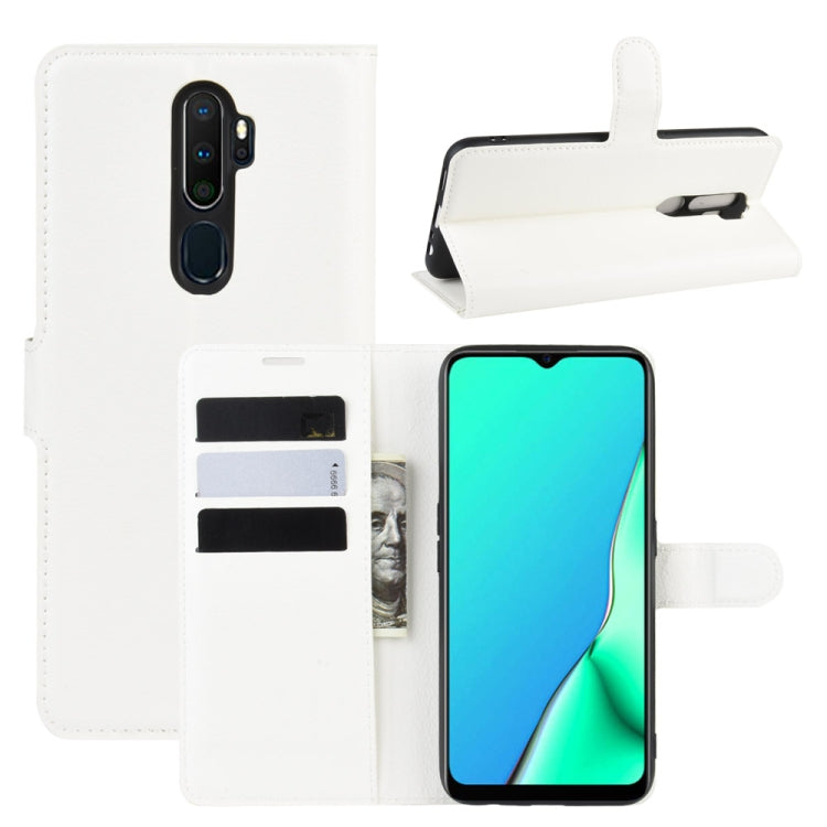 For OPPO A9 (2020) Litchi Texture Horizontal Flip Leather Case with Wallet & Holder & Card Slots
