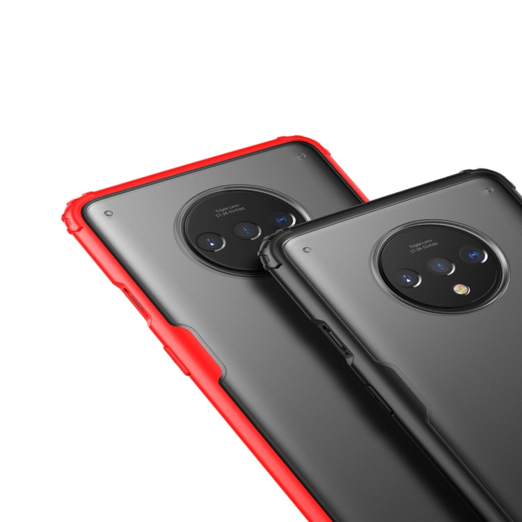For Oneplus 7T Shockproof Frosted PC+ TPU Transparent Protective Case