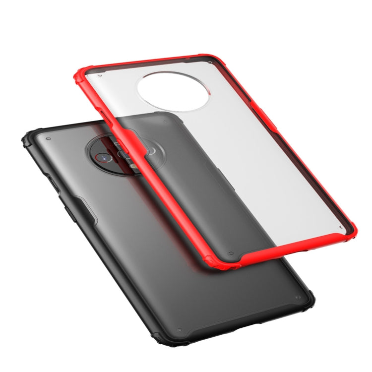 For Oneplus 7T Shockproof Frosted PC+ TPU Transparent Protective Case